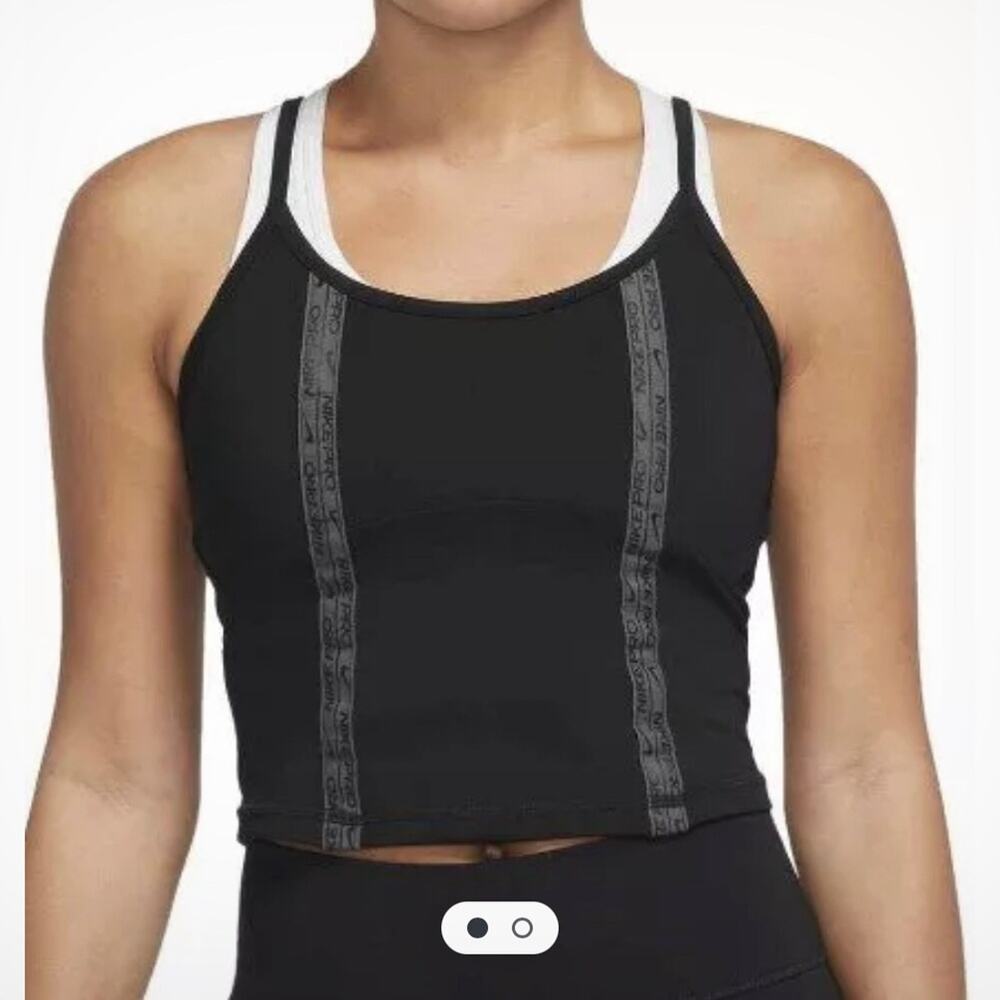 Nike Pro Dri-Fit Cropped Sports Black Tank Top Women’s Size L